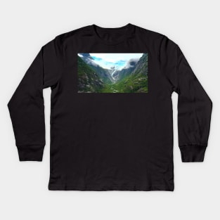 Beautiful Nature Scene from Norway Kids Long Sleeve T-Shirt